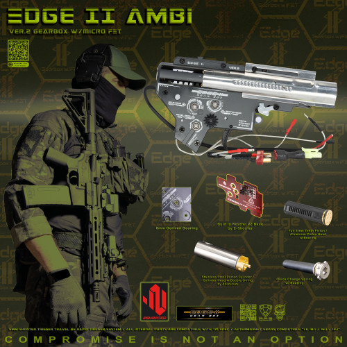 Edge II Ambi Version 2 gear box with E-Shooter ECU
