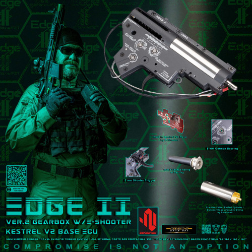 Edge II Version 2 gear box with E-Shooter ECU